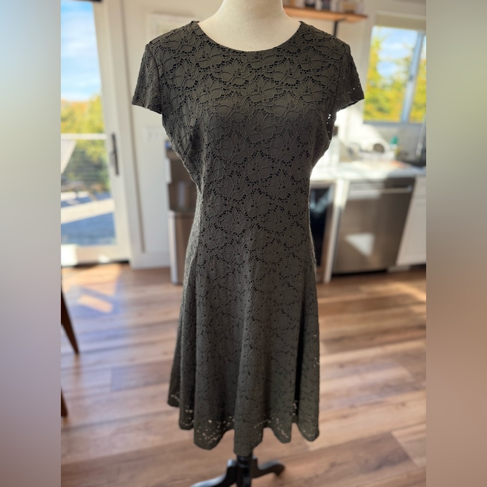 Alfani Olive Green Midi Dress